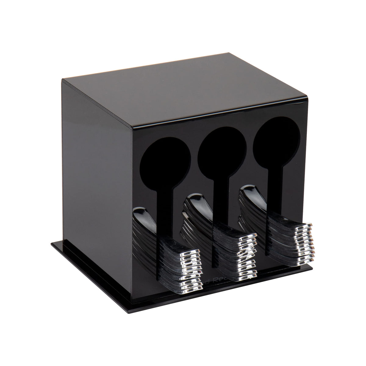 Mind Reader utensil dispenser compact design keeps tableware organized for quick access.