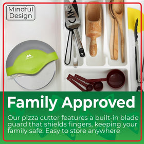 Mindful Design pizza cutter wheel high-quality blade for long-lasting precise cuts.