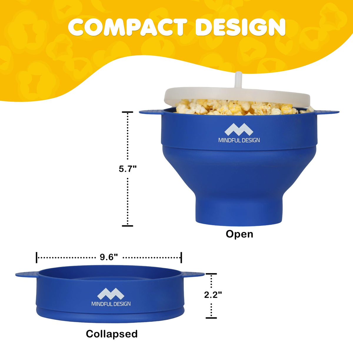 Mindful Design 15-cup capacity popcorn popper ideal for gatherings
