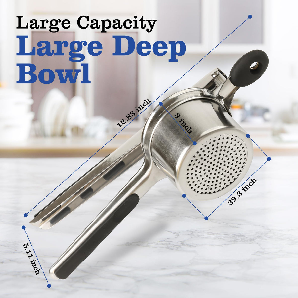 Versatile Mindful Design ricer suitable for potatoes, carrots, and baby food