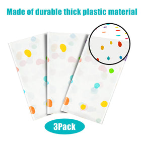 Mindsoft Elegant Dot Pattern Tablecloth for weddings and birthdays.