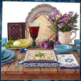 Mindsoft Seder table decorative plate enhances Passover dining aesthetics