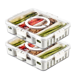 MineSign 2Pack divided snackle box lids for organized, mess-free snacks.