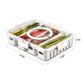 MineSign fridge organizer with drain containers for separate, fresh storage.
