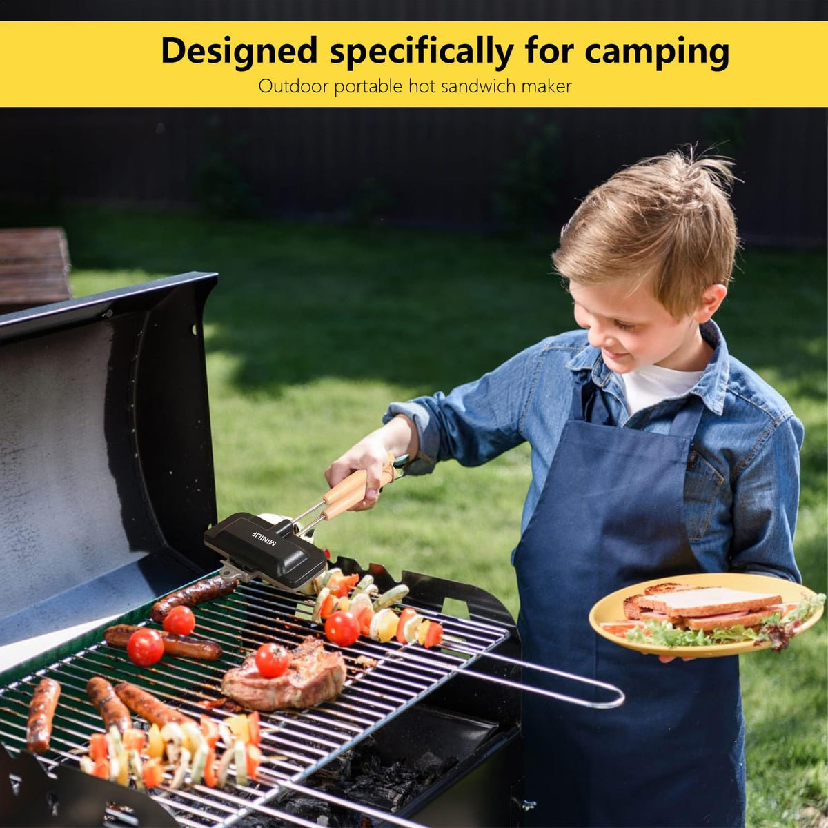 MINILIF hot sandwich maker ideal for quick toasts on the go.