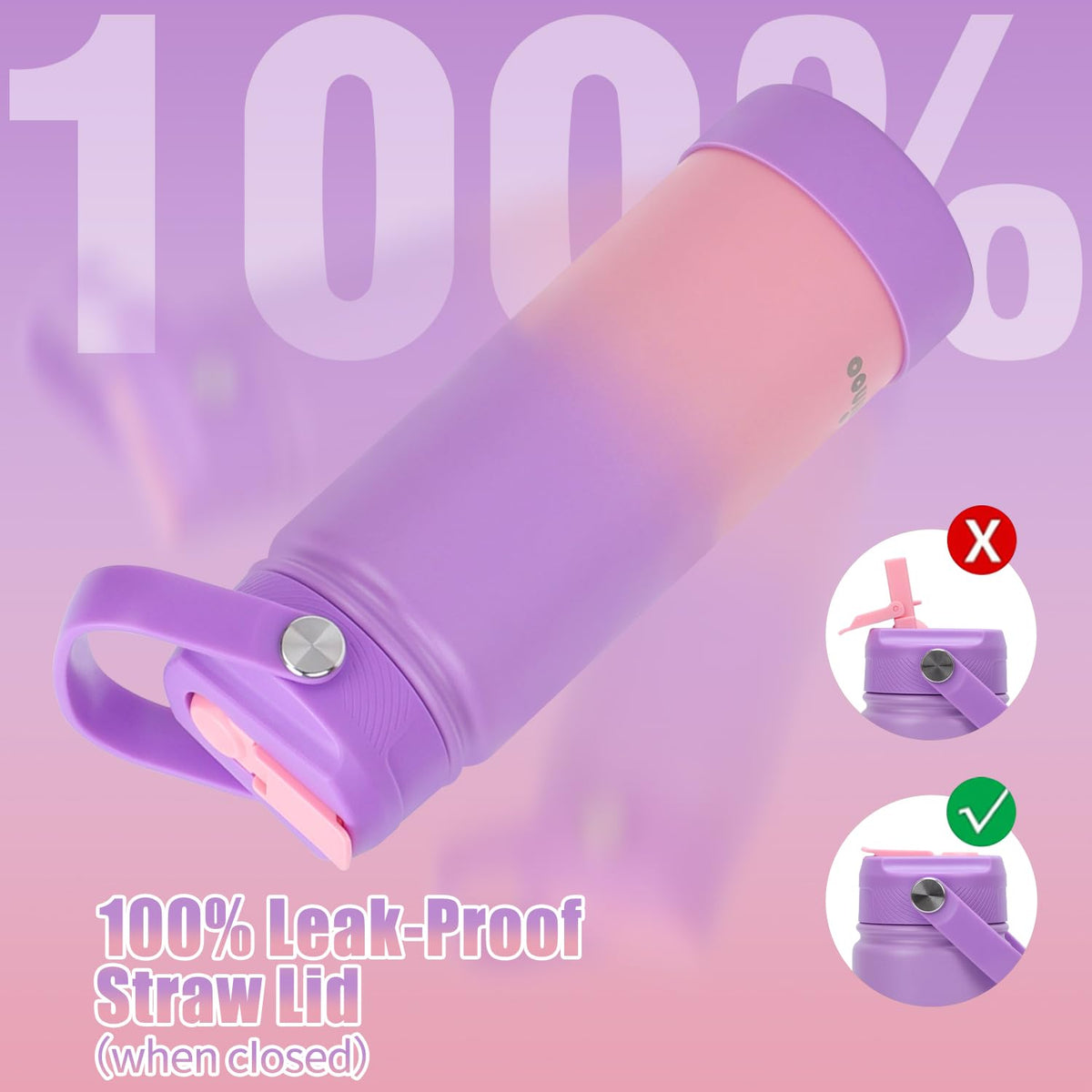 Mininoo dustproof straw lid keeps the straw clean in bags.