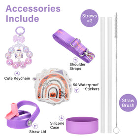 Mininoo purple-pink bottle stands out with cheerful style.