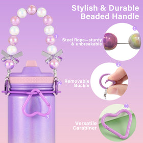 Mininoo beaded handle adds colorful, comfortable grip for everyday adventures.