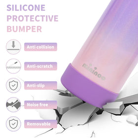 Mininoo heart carabiner clip secures bottle to backpacks securely.