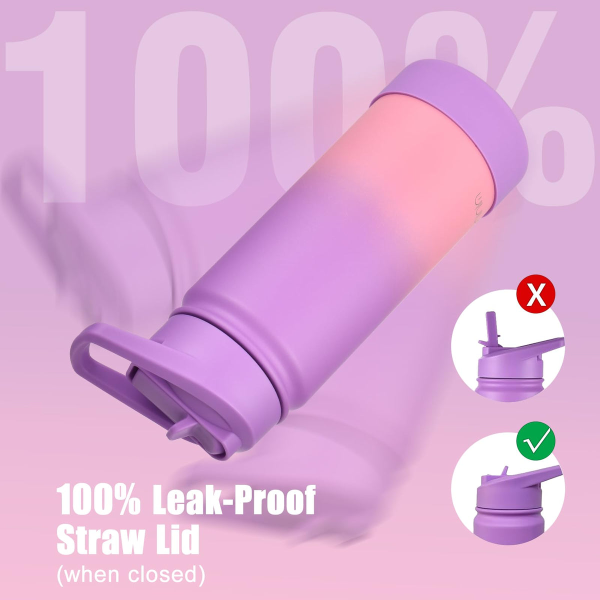 Mininoo bottle with leak-proof seal preventing spills during backpacks