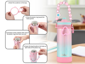 Mininoo heart carabiner clips to bags for easy access