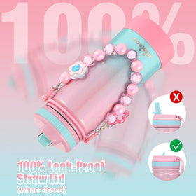 Mininoo bottle leak-proof straw lid prevents spills during play