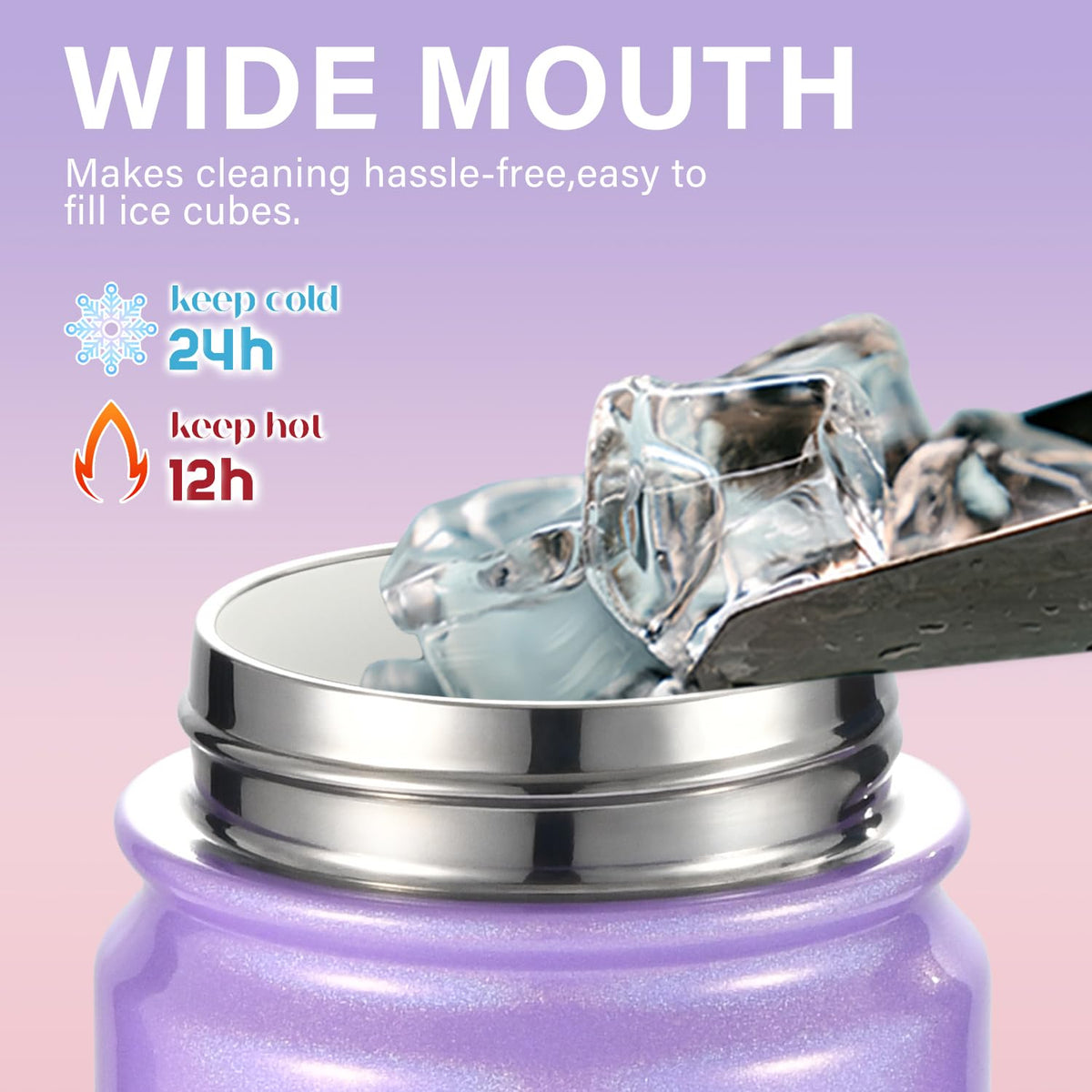 Mininoo rainbow glitter finish makes hydration fun for kids during outings.
