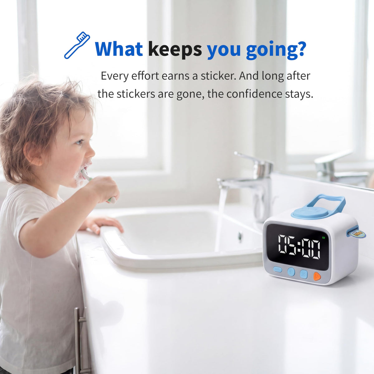 Minizoo Sticker Timer USB-C recharge keeps sessions ready without frequent battery changes.