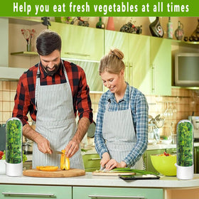 Minkeytal fridge-friendly herb storage fits on shelf or door.