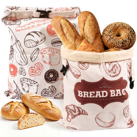 MINO ANT Beeswax Bread Bags 17x13 two-pack fits large loaves while preserving freshness.