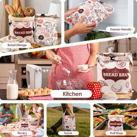 MINO ANT Beeswax Bread Bags resist odor transfer for fresher future bakes.
