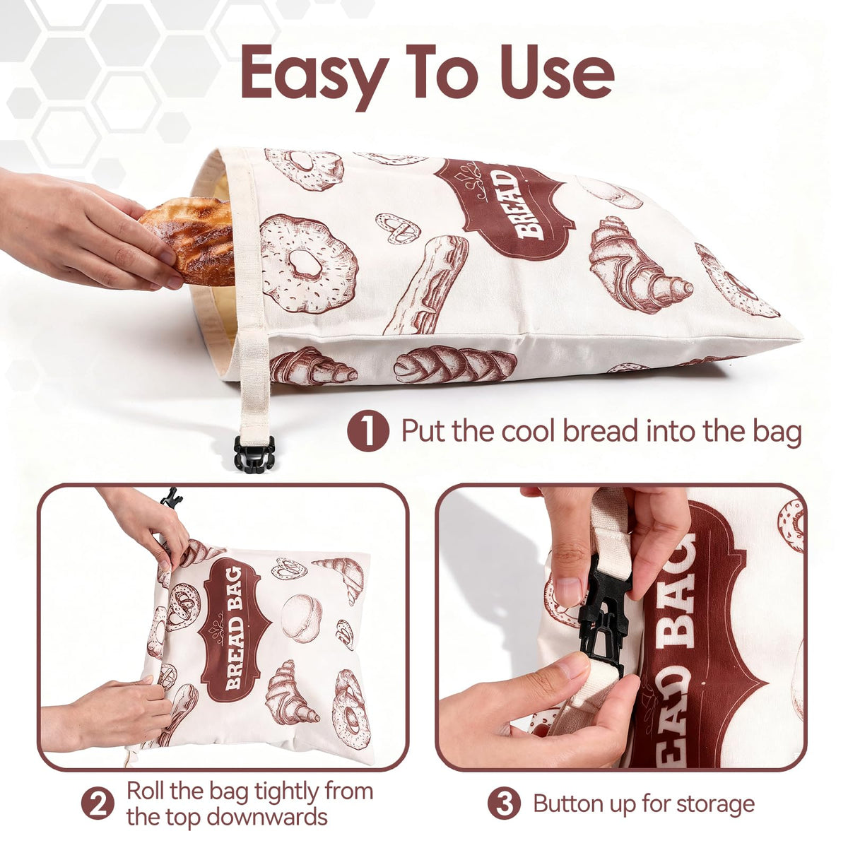MINO ANT Beeswax Bread Bags are reusable and plastic-free storage solutions.
