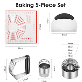MINO ANT silicone baking mats provide non-stick baking surface for easy rolling.