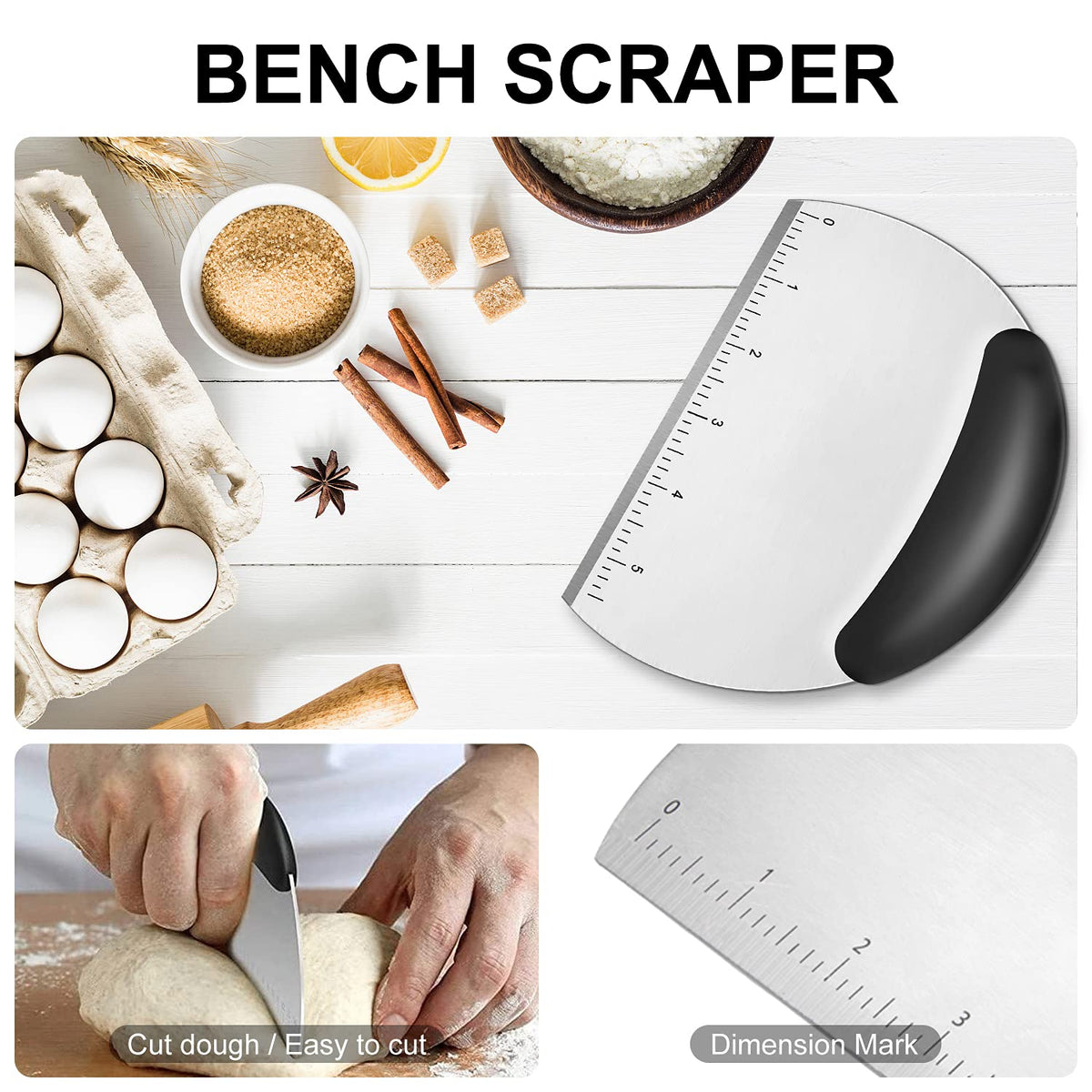 MINO ANT stainless steel pastry blender mixes dough efficiently for flaky results.