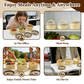 MINSEAD bento boxes ready for work lunches, compact stackable design.