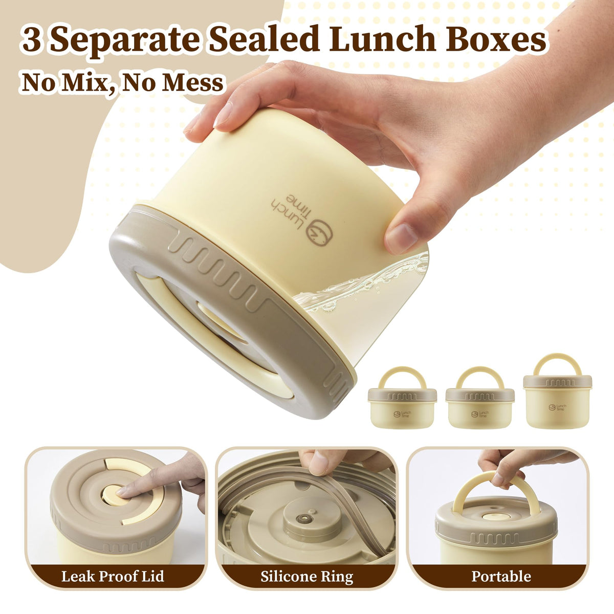 MINSEAD insulated bag with bento set keeps meals warm during commute.