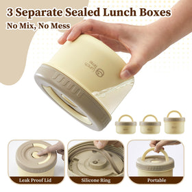MINSEAD insulated bag with bento set keeps meals warm during commute.