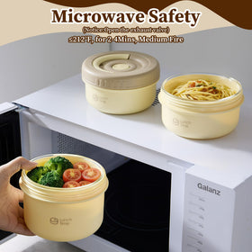 MINSEAD glass inner container visible; microwave-safe for reheating meals.