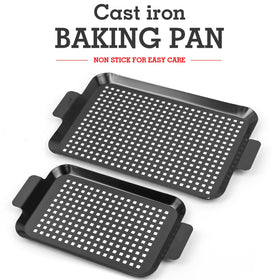 Minyuexia grill tray set easy-clean design after cooking with soap and water.