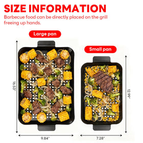 Minyuexia grill tray set medium pan ideal for cooking multiple foods.