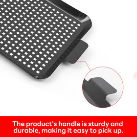 Minyuexia grill tray set perforated surface for even heat distribution.