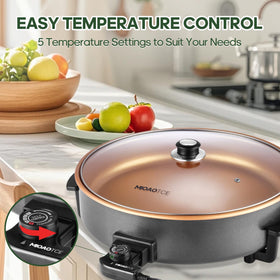 MIOAOTCE 16-inch family-size cooking surface ready for large batches
