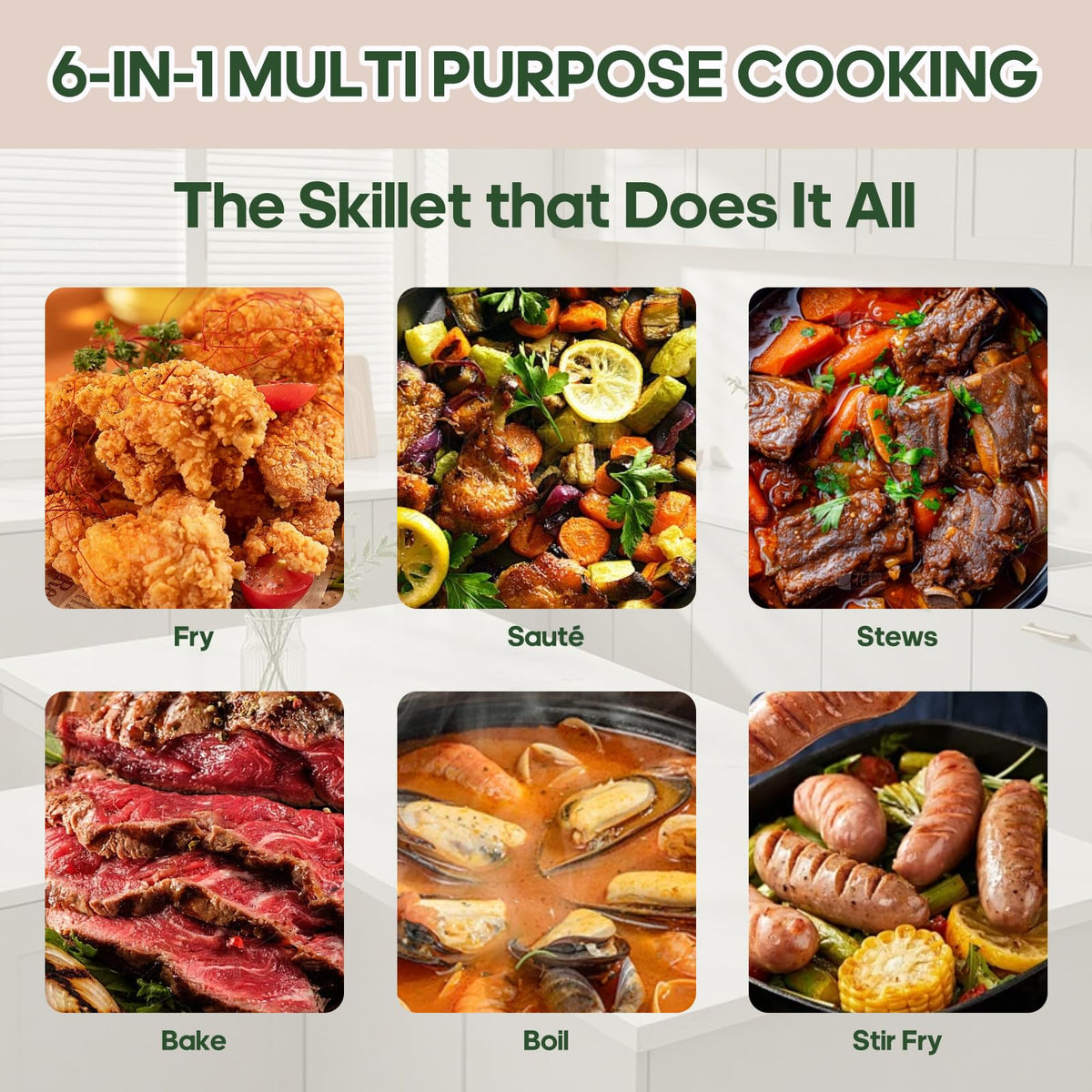 MIOAOTCE 5-temperature control dial for versatile cooking options