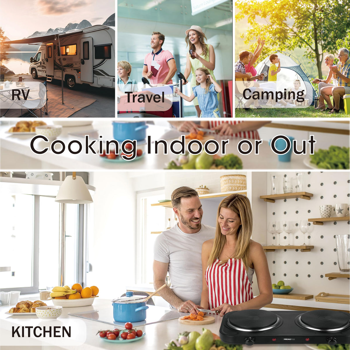 MIOAOTCE supports all cookware types including cast iron for versatility.