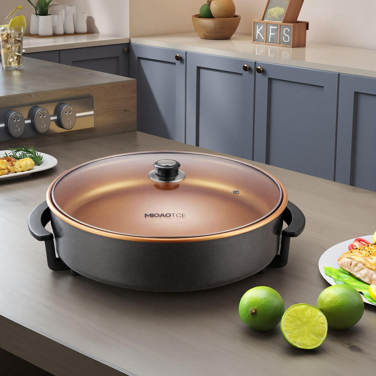 MIOAOTCE ceramic nonstick coating surface for easy release and quick cleanup