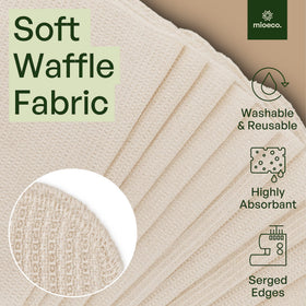 mioeco multiuse cleaning towels show versatile use from kitchen to bath.