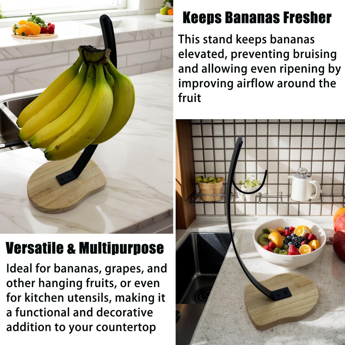 MIOIO wooden base adds stability and a modern touch to your kitchen.