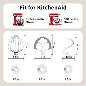 Miosruru dough hook 6QT handles heavy doughs with ease.