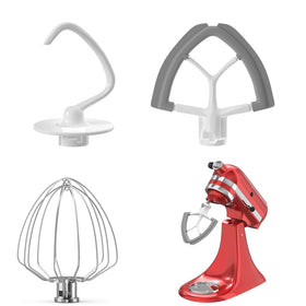 Miosruru Flex Edge Beater 3pc assembly for efficient mixing in 4.5-5qt bowls.