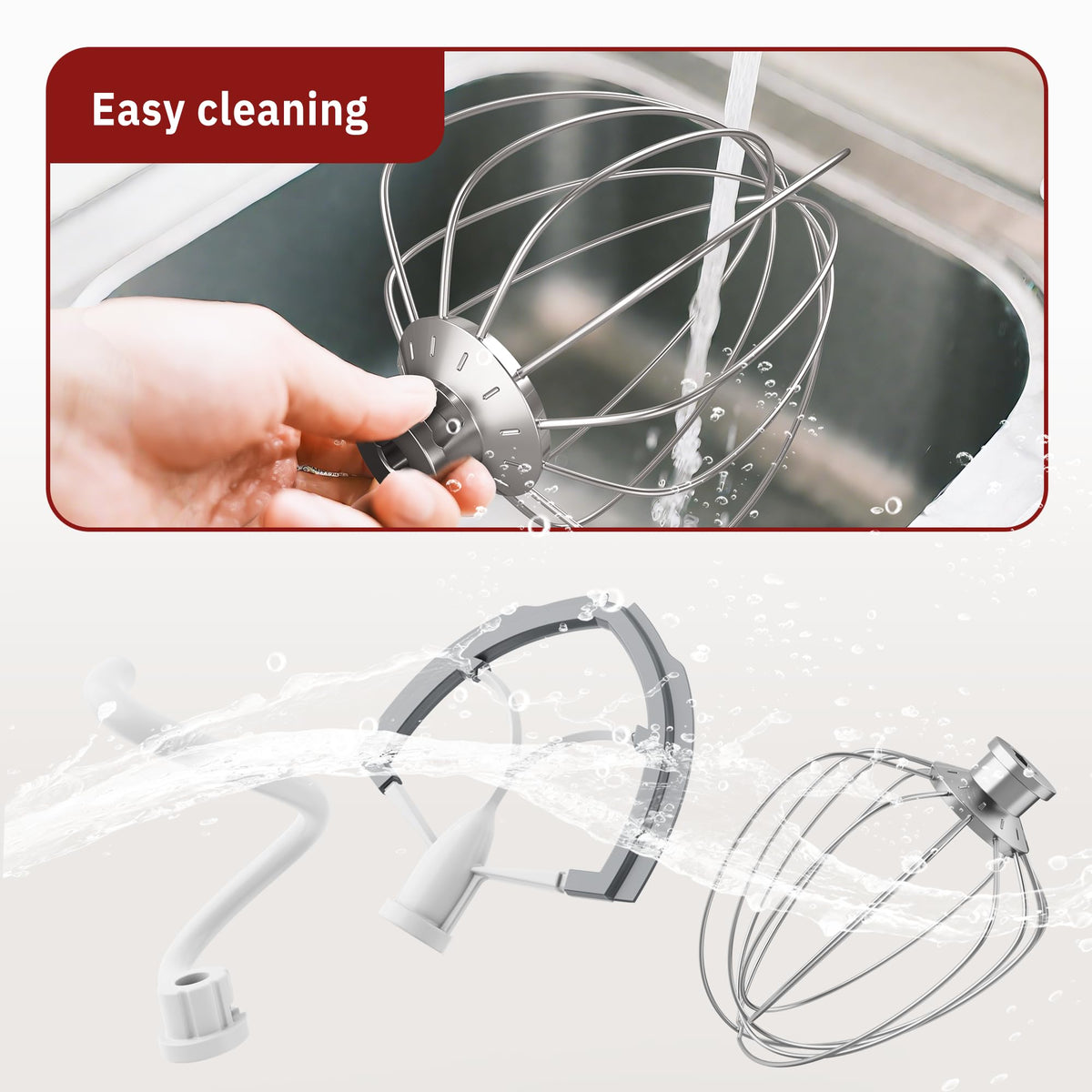 Miosruru silicone edge reduces scraping and keeps bowl clear.