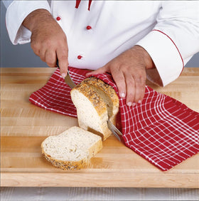 Miracle Blade III chef knife and Chop & Scoop shown for everyday kitchen prep.