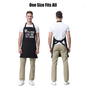 Miracu funny cooking apron adjustable neck for a customizable fit.