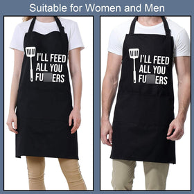 Miracu funny cooking apron durable cotton for frequent use and durability.
