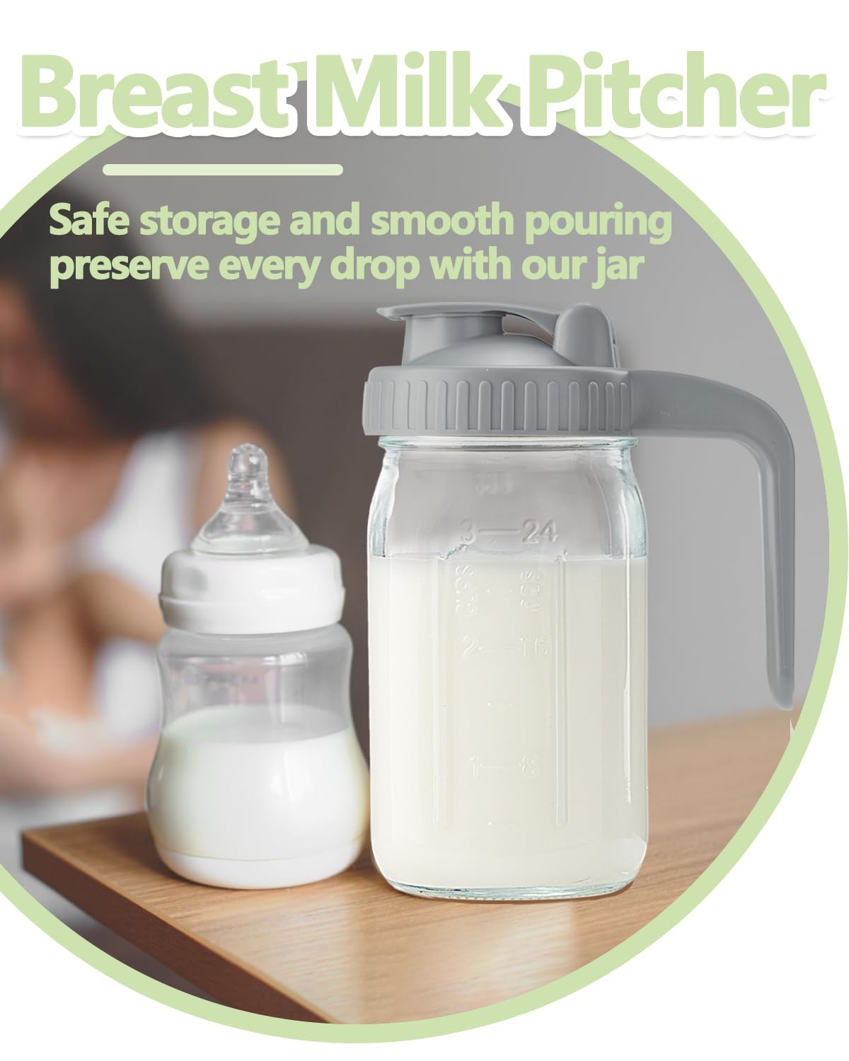Miradexic glass pitcher suitable for juices, tea, sun tea, and cold brew.