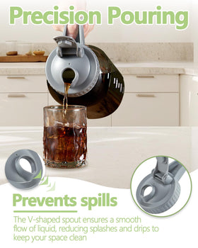 Miradexic 32oz leakproof pitcher featuring silicone seals to prevent spills