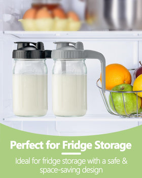 Miradexic breastmilk storage pitcher keeps milk organized and ready.