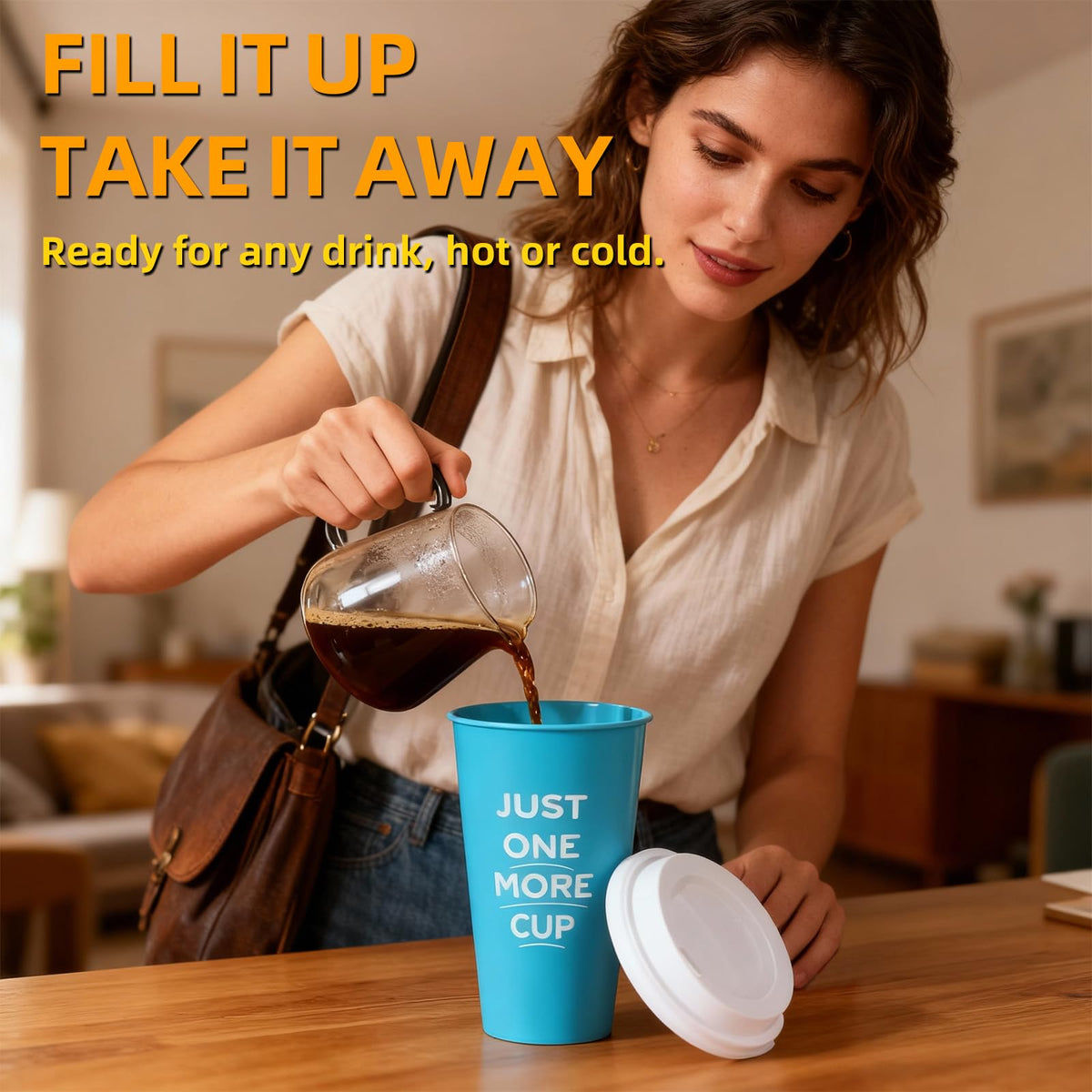 MiraFure 16-ounce cups suit hot coffee or iced beverages