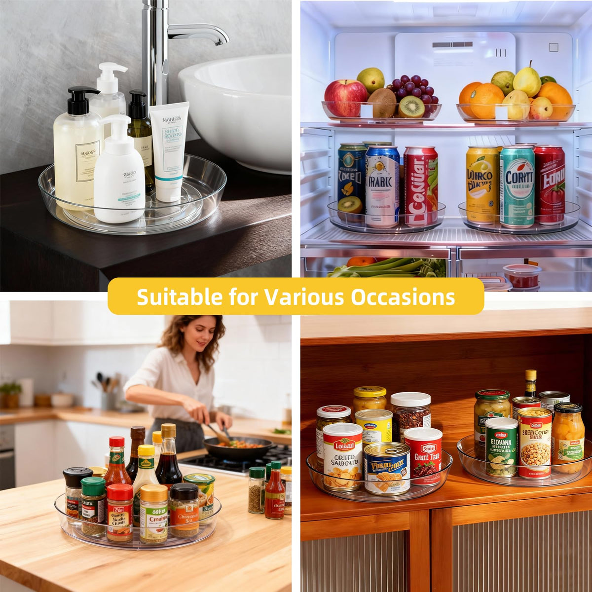 MiraFure fridge organizer with transparent design keeps items visible.