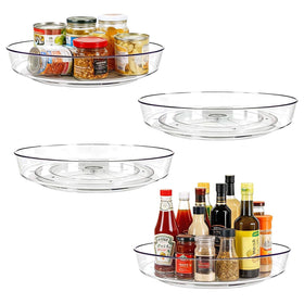 MiraFure lazy susan 10 inch top view for compact spice organization.