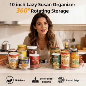 MiraFure rotating organizer for kitchen spices with easy access.